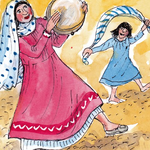 Mutige Marias Miriam tanzt.