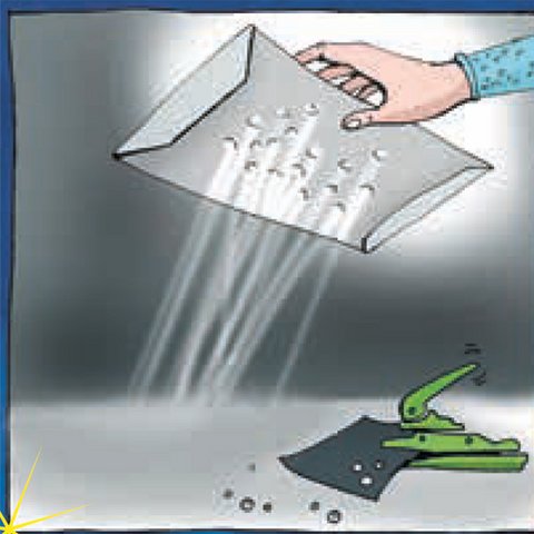 Mit Licht durch gelochtes Papier leuchten