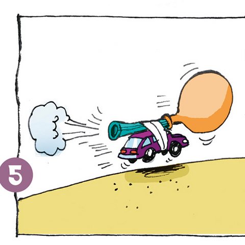 Fahrendes Raketen-Auto
