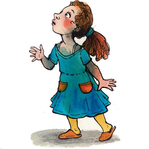 Der Wolfspelz Lena in türkisem Kleid