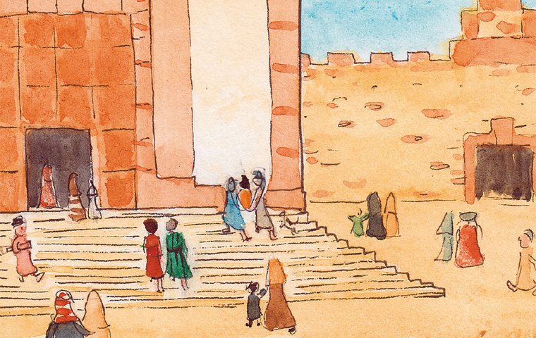 Petrus und Johannes auf den Stufen des Tempels