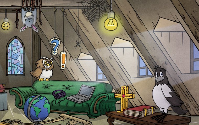 Tiere im Kirchturm Kira, Ottmar Eule und die Fledermaus
