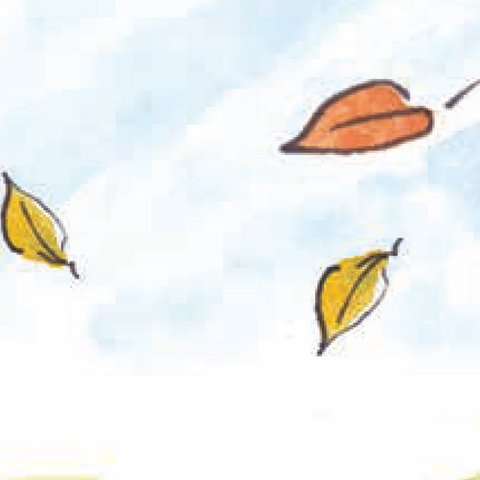 Fliegende Herbstblätter