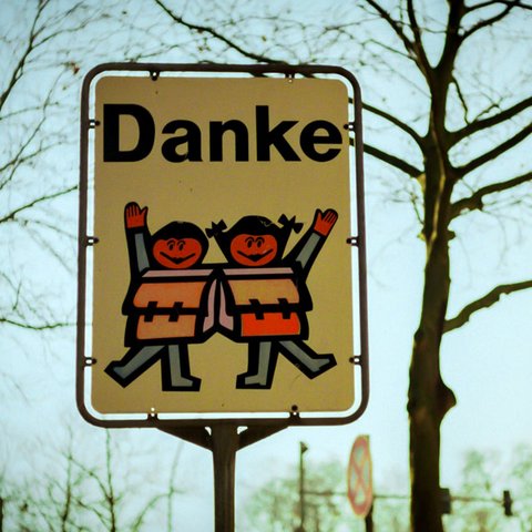 Danke Straßenschild Danke