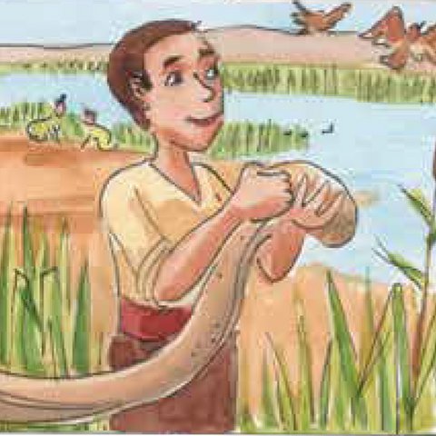 Jesus formt Kugel aus Lehm