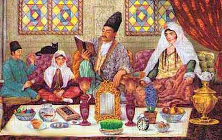 Nowruz 4 Gemälde Persisches Neujahrsfest Nowruz