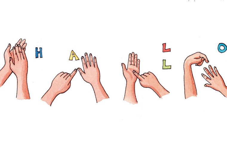 HALLO mit Handalphabet