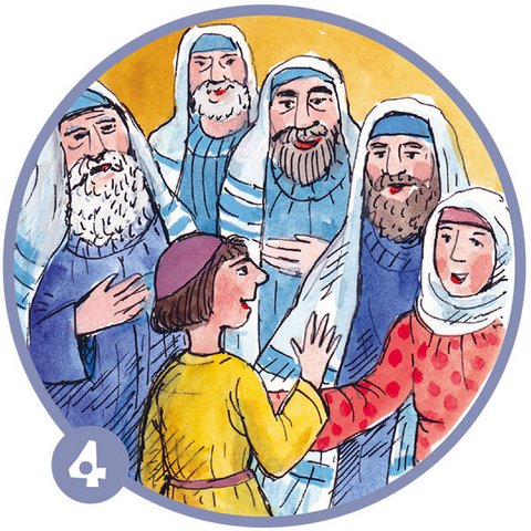 Der junge Jesus mit gelehrten Männern
