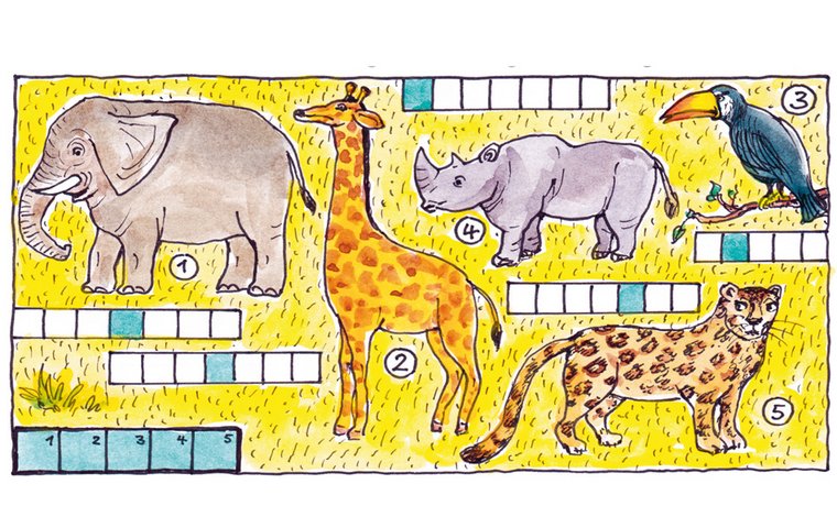 Wie heißen die Tiere?