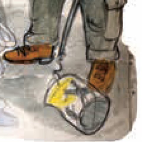 Auf Boden liegende Laterne