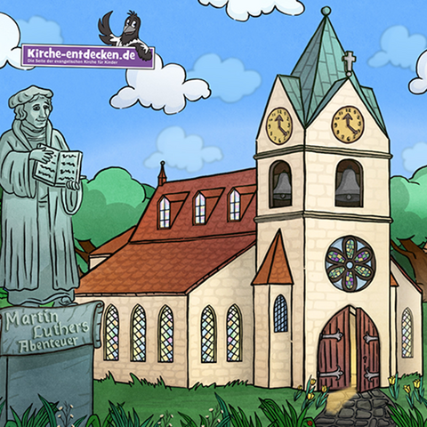 Ausschnitt Startseite mit Kirche