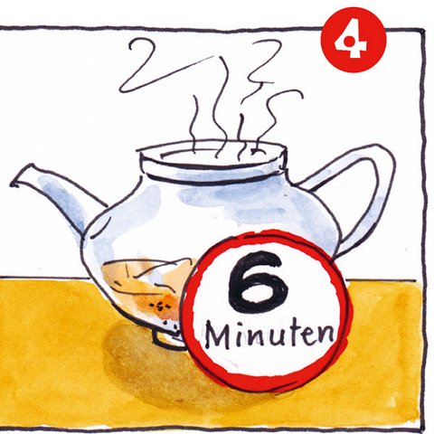 Tee 6 Minuten ziehen lassen
