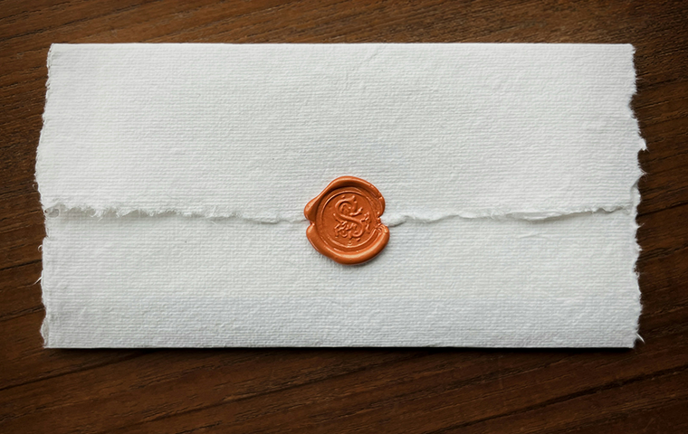 Brief mit rotem Lacksiegel