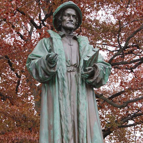 Bronzestatue von Philipp Melanchthon (Luther-Denkmal Worms)