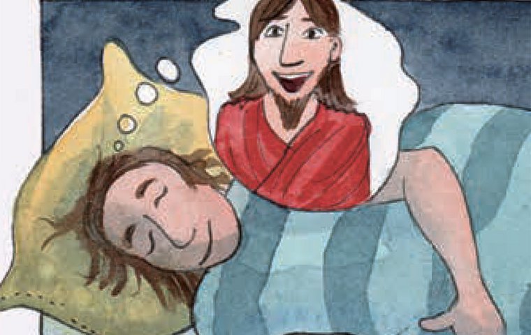 Jesus erscheint schlafendem Martin.