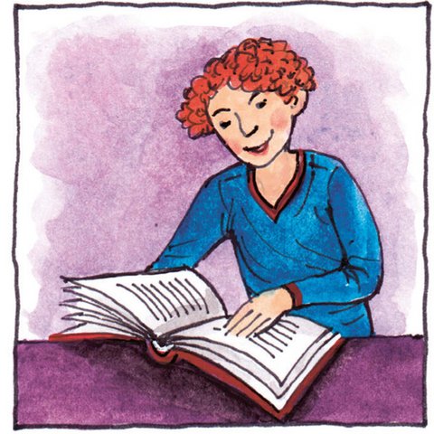 Was ist Fasten? Junge mit Buch