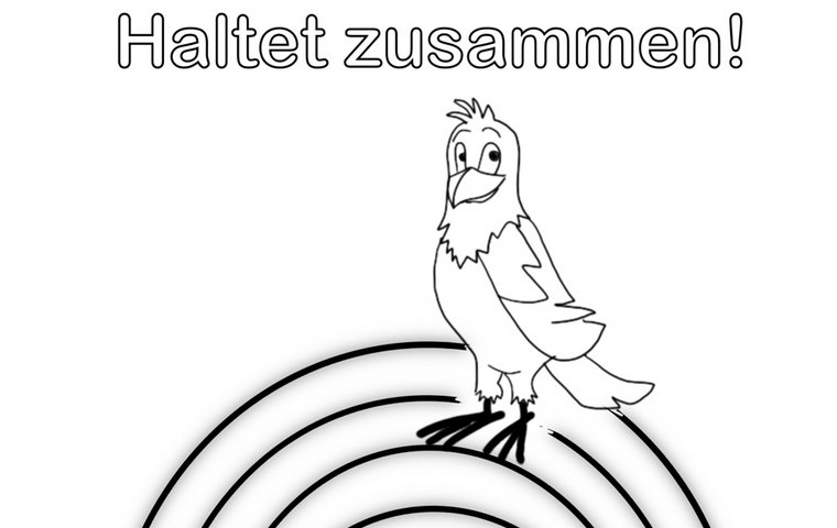 Ausmalbild "haltet zusammen"