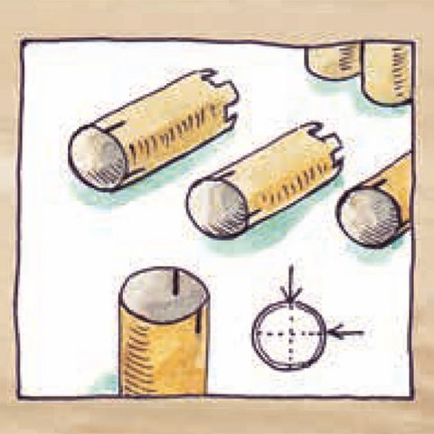 Burgtürme aus Papprollen