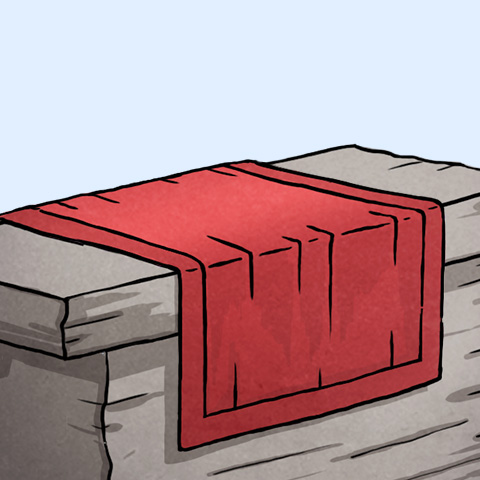 Teaser Altartuch rot Altarraum