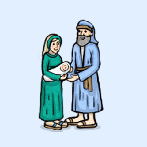 Elisabeth mit Baby und Zacharias Elisabeth mit Baby und Zacharias