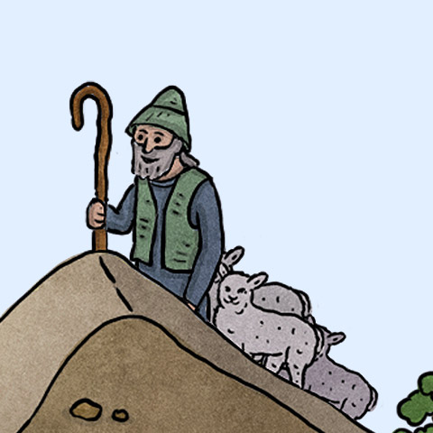 Die Hirten Hirte mit Schafen