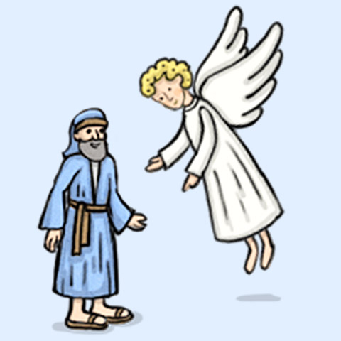Zacharias mit Engel Zacharias mit Engel