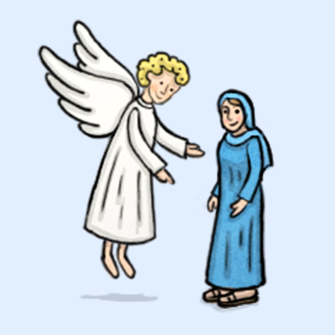 Maria und Engel